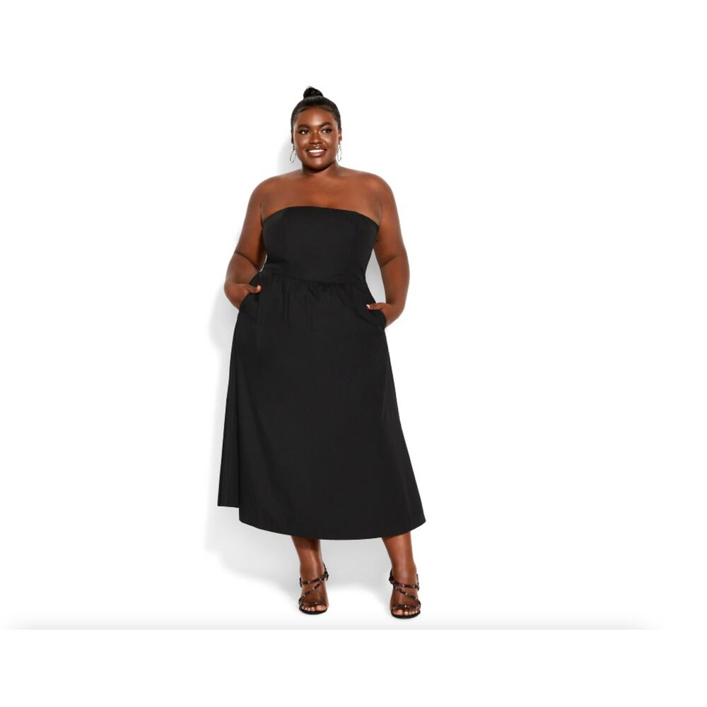 NWT City Chic Dress Inamorato Black M = 20 = 2X